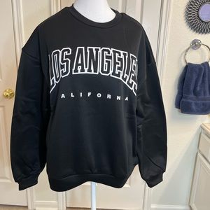 Women's Sweatshirt Slogan Print Casual Long Sleeve Sweatshirt Pullover Crew Neck